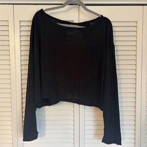 SHEIN Black Long Sleeve Workout Women's Top